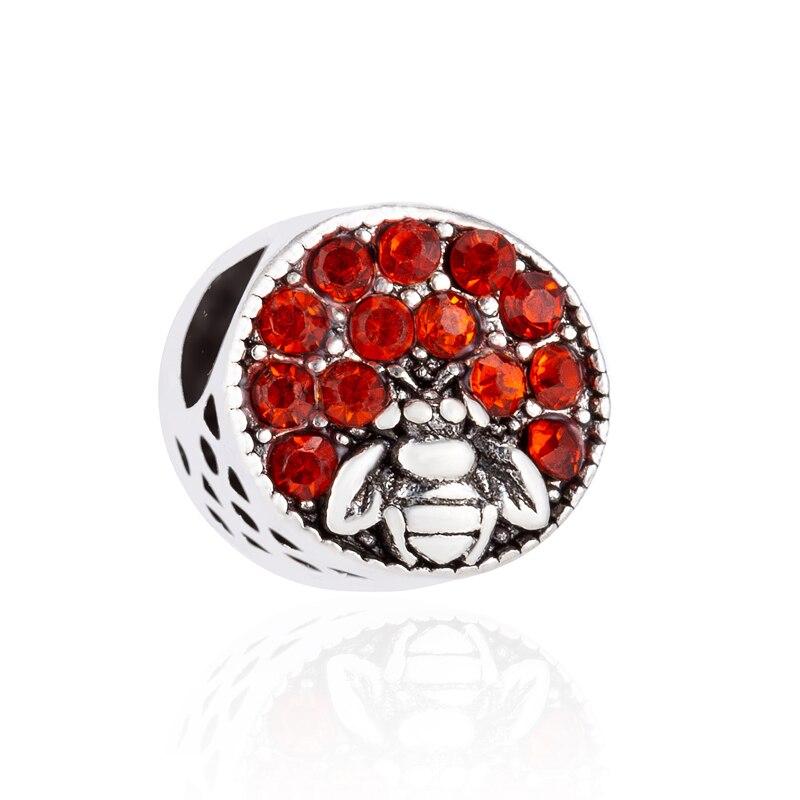 Maxi Red Color Jewelry Tree Pine Cone Lock Music Flowers Enamel Beads Fit Fashion Charms Bracelets For Women Diy Femme Perles