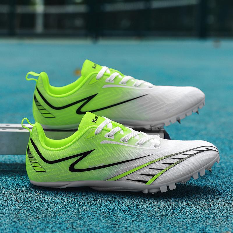 Men S Track Spike Shoes Lightweight Breathable Running Sneaker Distance Sprinting Athletic Training Jumping Track Field Suitable 37