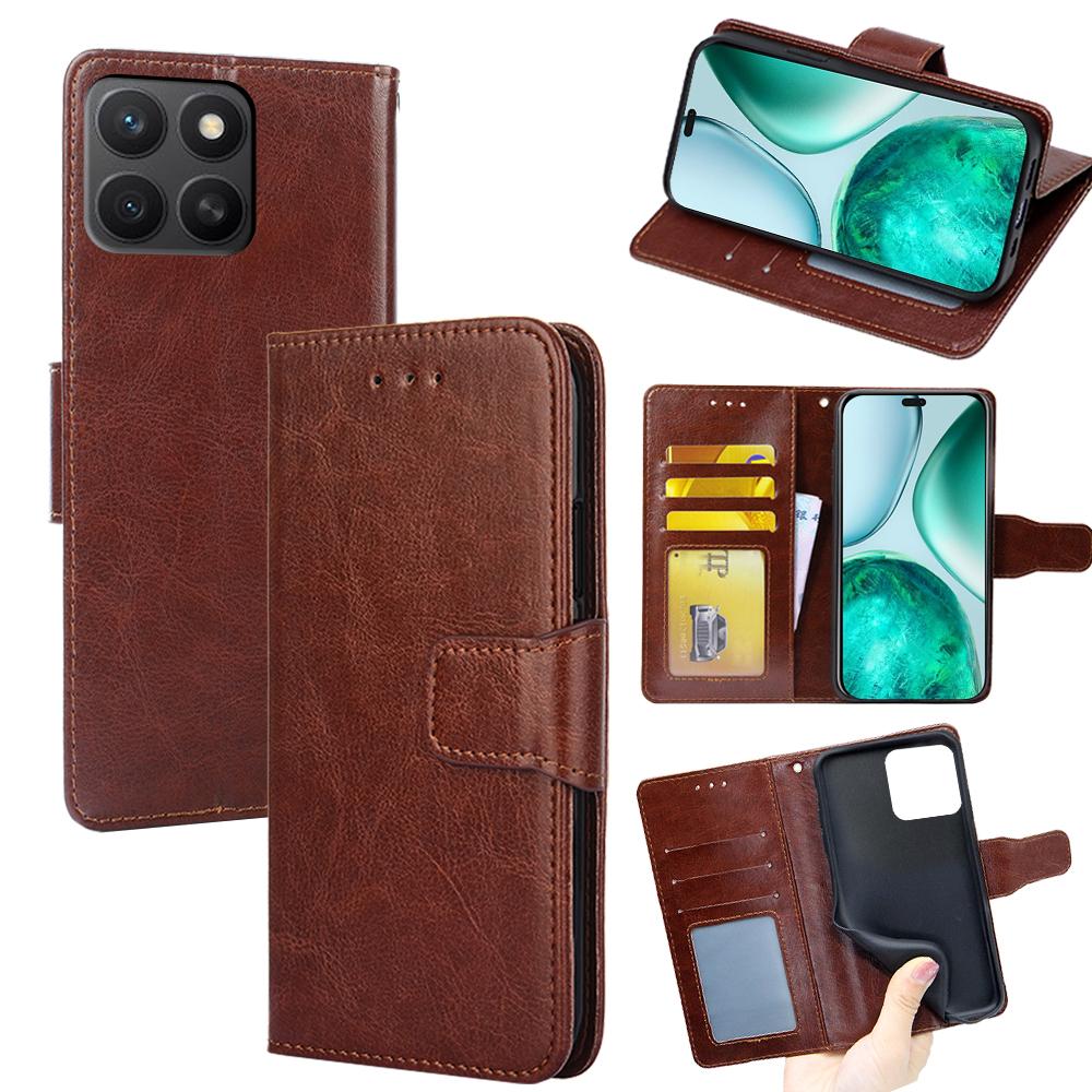 For Honor X8c 4G Case Wallet PU Leather + TPU Folding Stand Phone Cover