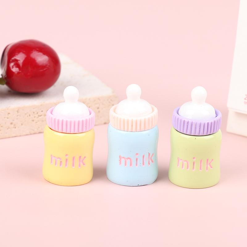 2Pcs Baby Dolls Feeding Bottle Magic Dummy Pacifiers Milk Bottle For Doll House Feeding Diy Accessories