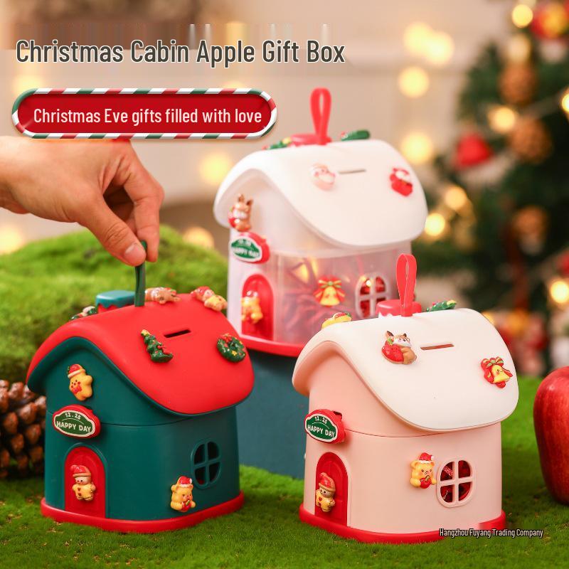 Christmas Eve Apple Gift Box - Creative Little House Candy Packaging for Kids