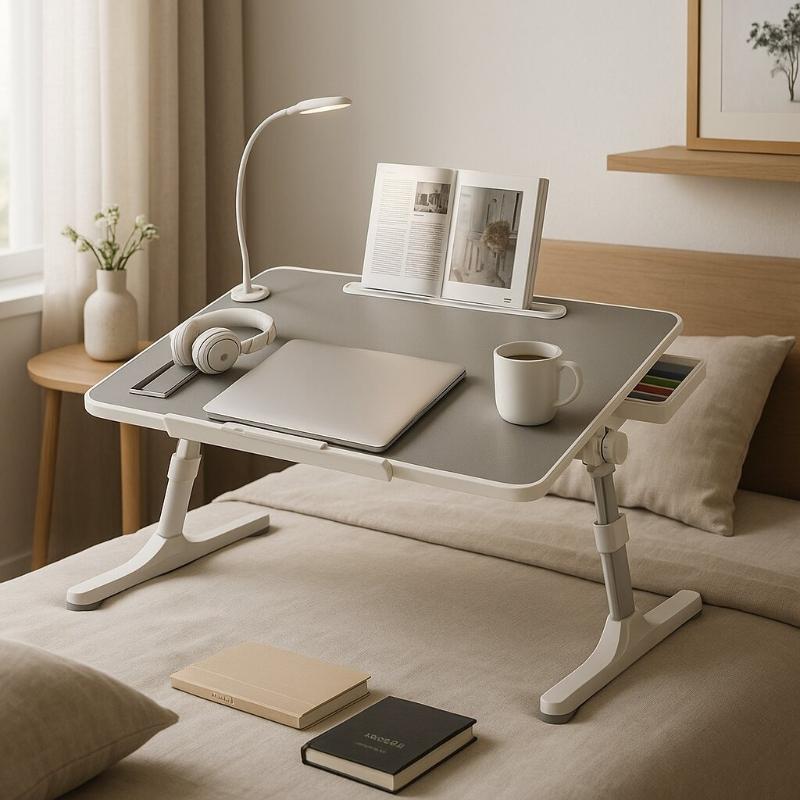 Adjustable Foldable Desk Minimalist Student Writing Table for Dorm Home Bedroom Window Laptop & Office Small Table