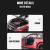 1/24 Scale Nissan GTR Diecast Car Model Toy, Pull Back Toy Vehicle with Sound and Light for Kids Toddler Boys Girls Gift Collection