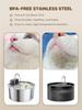 Wireless Induction Pet Water Fountain - 3.2L Infrared Stainless Steel Feeder for Cats