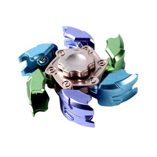 Fidget Spinner Toy Stress Anxiety Relief Teens Adults Extendable Armor Fingertip Gyroscope Portable Travel Sensory Spinning Toy