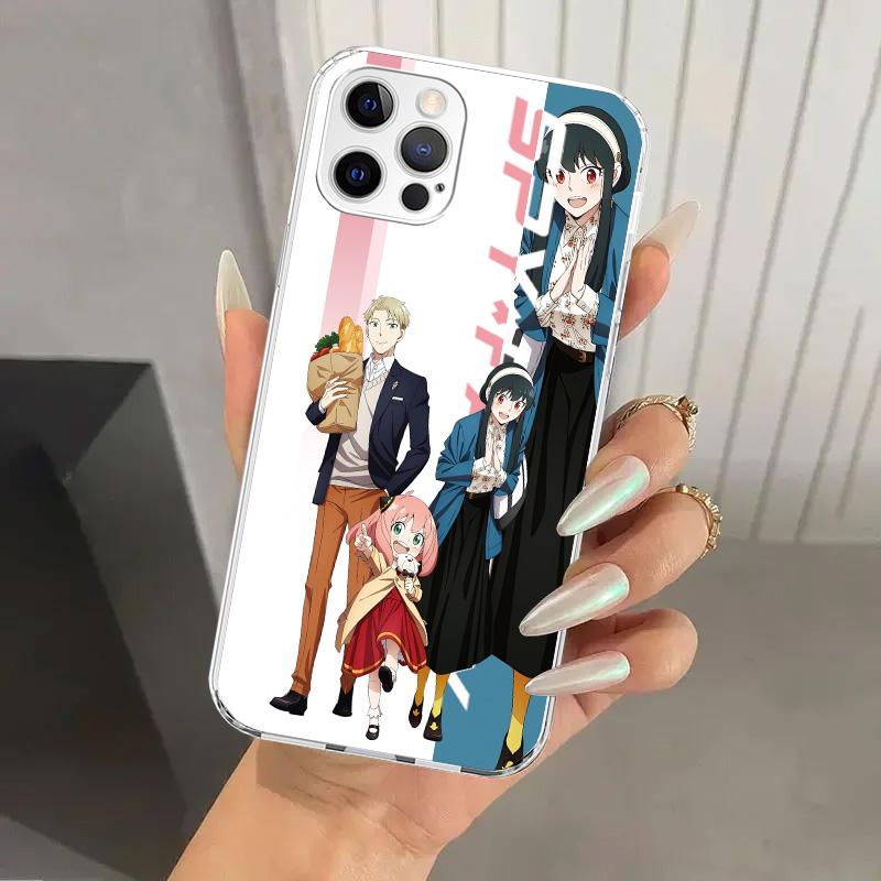 Anime Spy Family Anya Phone Case for Iphone 16 15 14 13 12 Mini 11 Pro Max 16E X XS XR 7 Plus 8 SE 2020 Soft Funda Print Shell