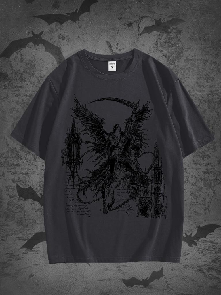 Men's Graphic Oversized Short Sleeve Tee Shirt Y2K Vintage Streetwear T-Shirts 