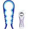 Amiaus Jar Can Opener Multifunction Bottle Lid Grippers for Weak Hand, Elderly, Seniors, Arthritis Sufferers, Blue White Purple