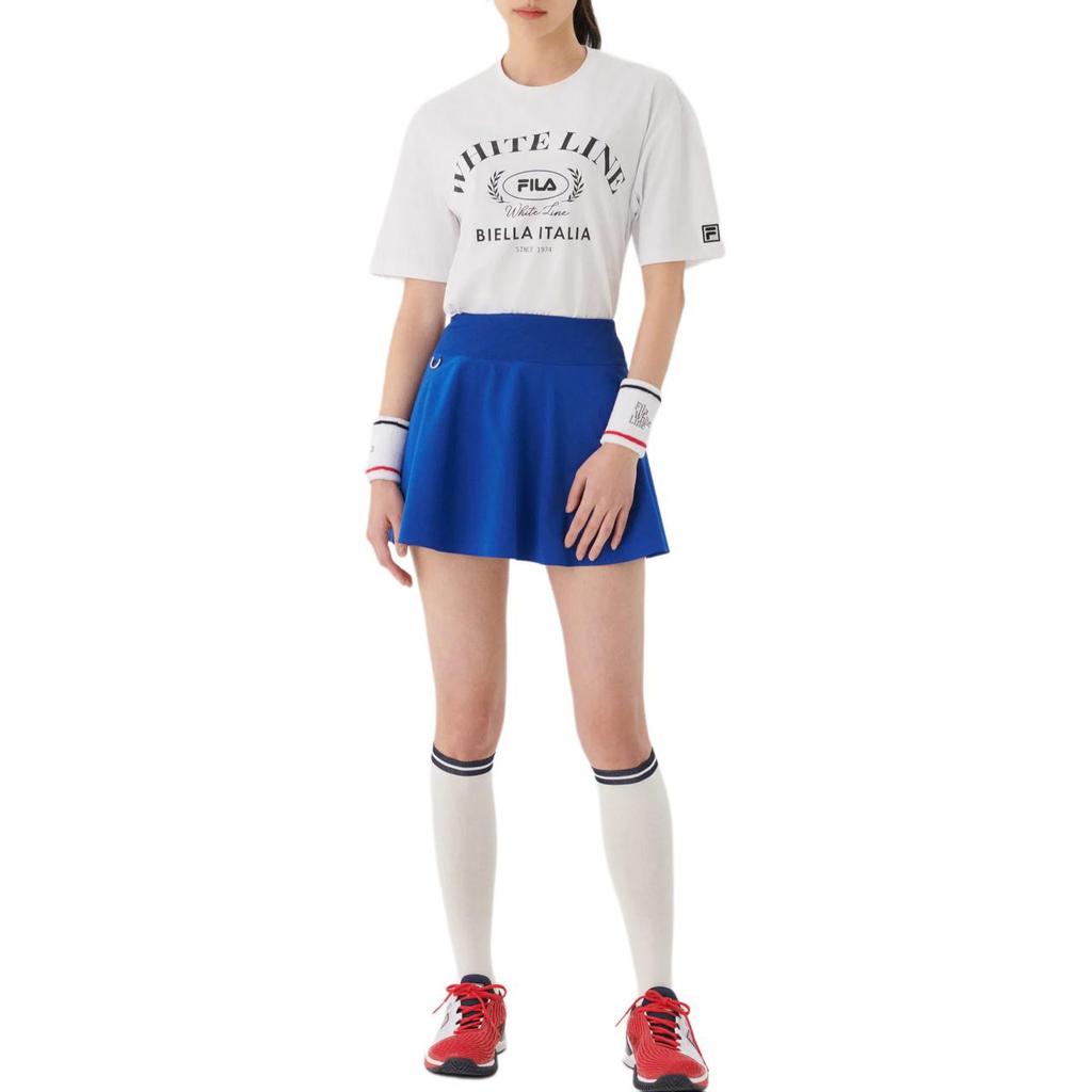 Fila T Shirts Unisex White Crew Neck Moderate Straight Fit FS2RSG2331X-WHI