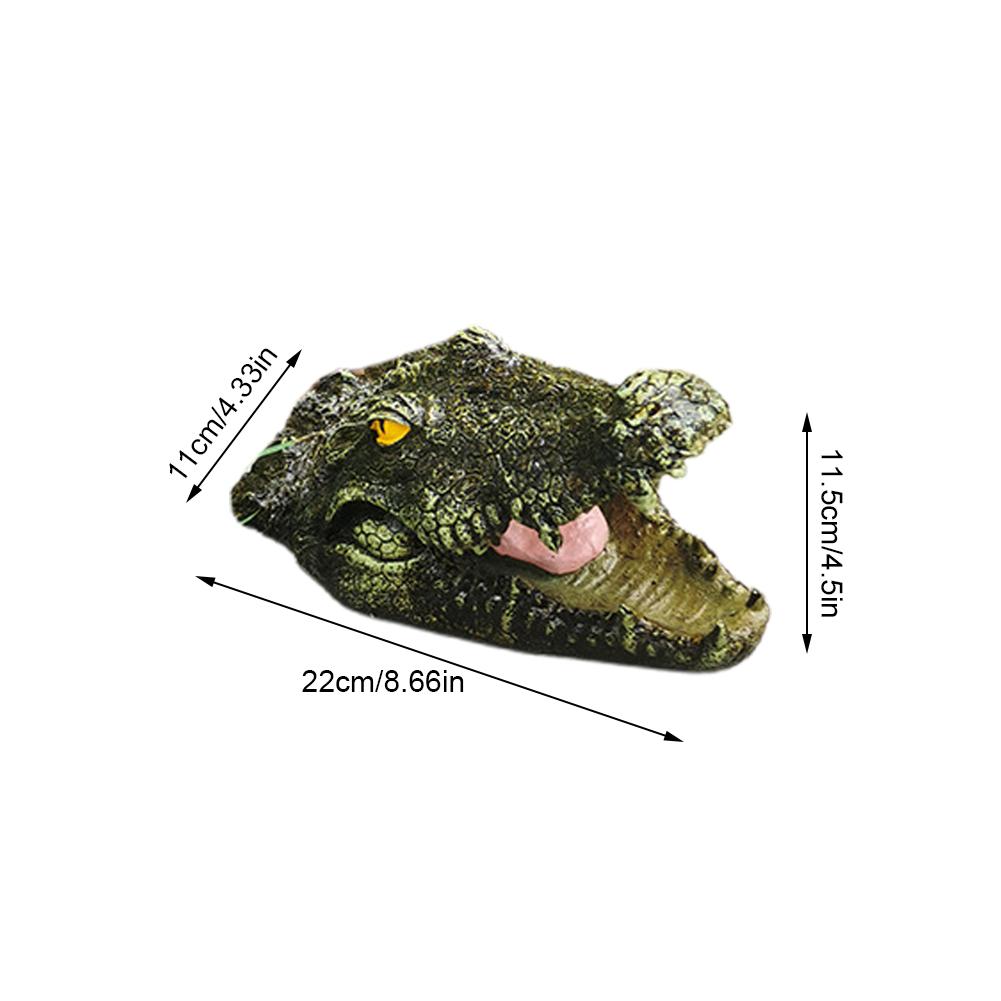 Ornamente Animale Plutitoare Iaz Curte Cap Crocodil Exterior Decorare Grădină Parc Piscină Orn G8Q2