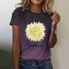 Fashion Floral Pattern 3D Digital Printing Women's Comfortable Round Neck Short Sleeved T-shirt