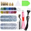 Rhinestone Applicator Kit with 7 Tips Hotfix Tips, Hot Fix Setter Fabric Embellishment Craft Tools Wand Tool, for DIY Clothing Projects Shoes