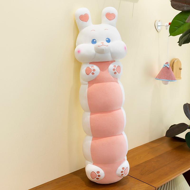 Caterpillar Pig Long Rabbit Husky Plush Toy Stuffed Doll Gift Bedroom Decoration