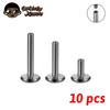 10PCS G23 Titanium Labret 16G 18G 4/14mm Rod Internal Thread Plug Septum Ear Lips Nose Piercing Tragus Body Jewelry Accessories
