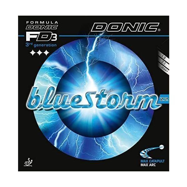 Used DONIC Table Tennis Back Soft Rubber Blue Storm Z3 AL088 (Black (AB) MAX+)