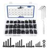 660/500Pcs Cylindrical Head Hexagonal Screw Female Flat Elastic Pad Combination Set M3 Hexagonal Screw