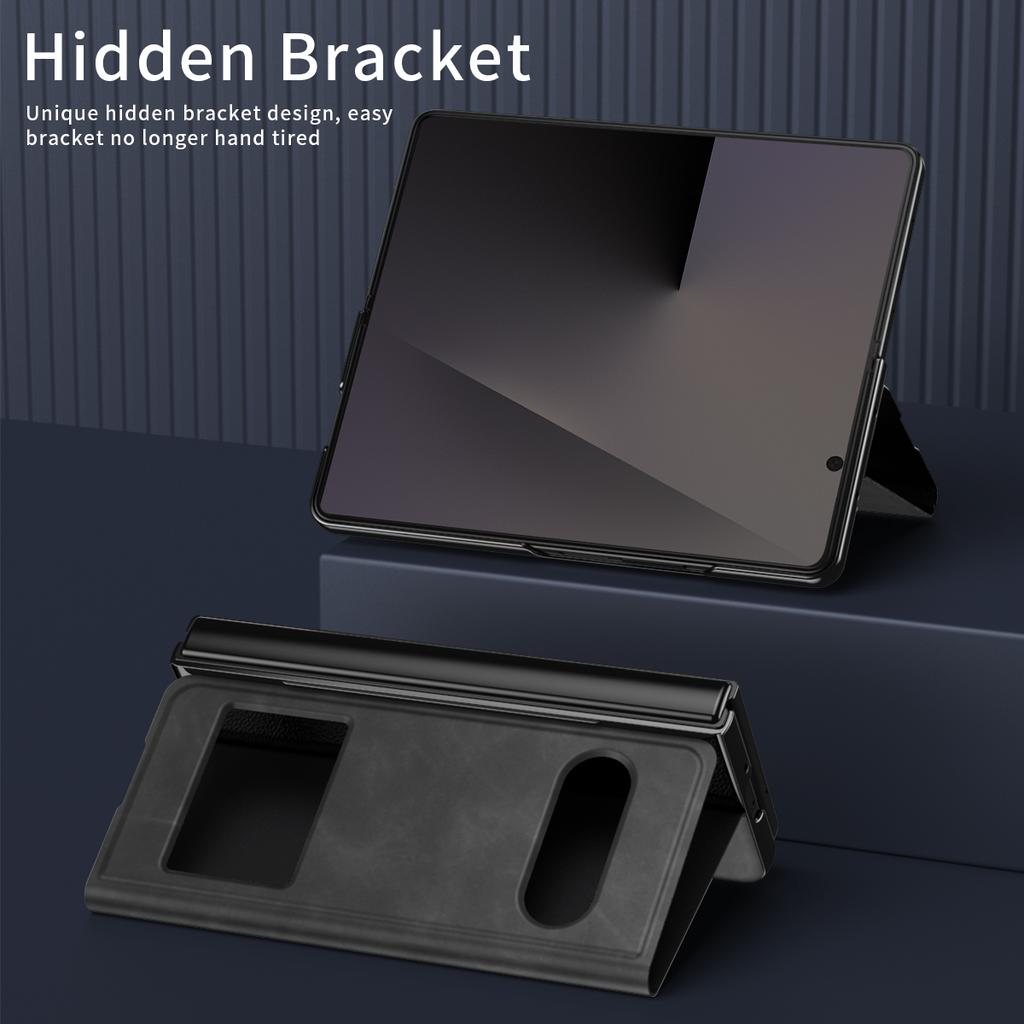 For Samsung Galaxy Z Fold7 5G Case View Window PU Leather Phone Cover