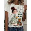 Women's Van Gogh Starry Night Landscape Printed Short sleeved T-shirt