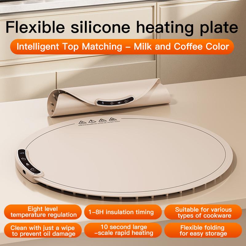 Flexible Silicone Warming Mat Foldable Food Warming Tray Food Warmer Mat Mat Warming Cutting Board Constant Warm Dishes