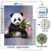 5D DIY Diamond Embroidery Animal Panda Diamond Painting Mosaic Home Decoration