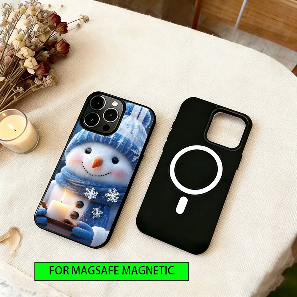 Cute snowman  Phone Case For iPhone17,16,15,14,13,12,11 Plus,Pro Magnetic with Magsafe Wireless Charging