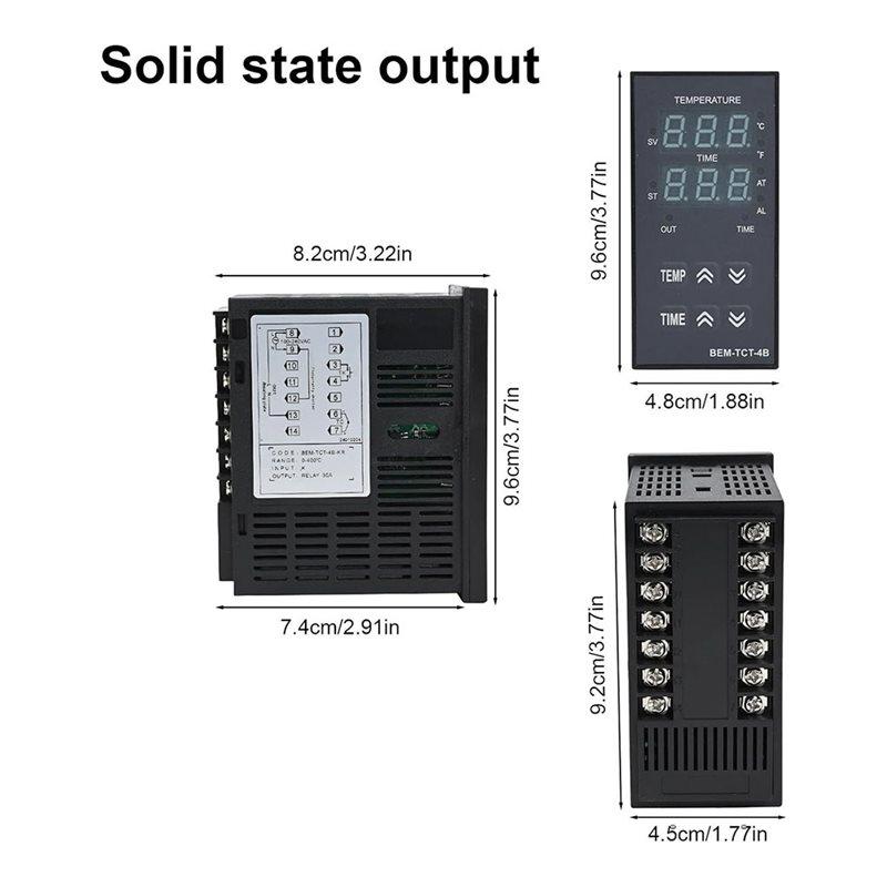 A96I-PID Control Model Digital Temperature Controller For Heat Press Machine With Built-In Timer BEM-TCT-4B