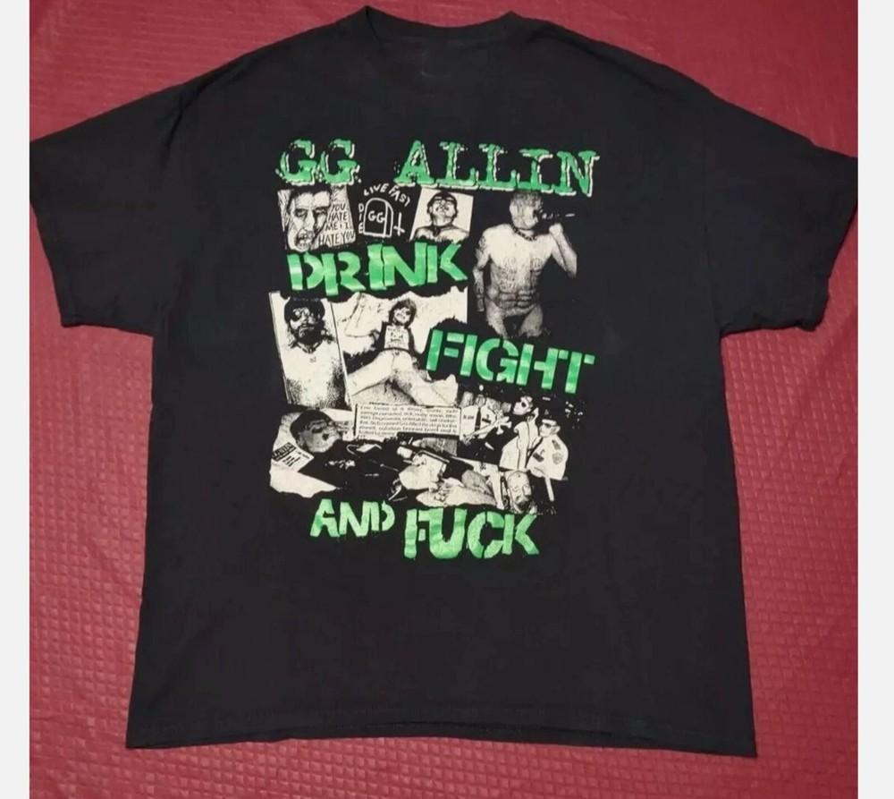 

New GG Allin drink 1982 Gift For Fans Unisex Shirt 4XL