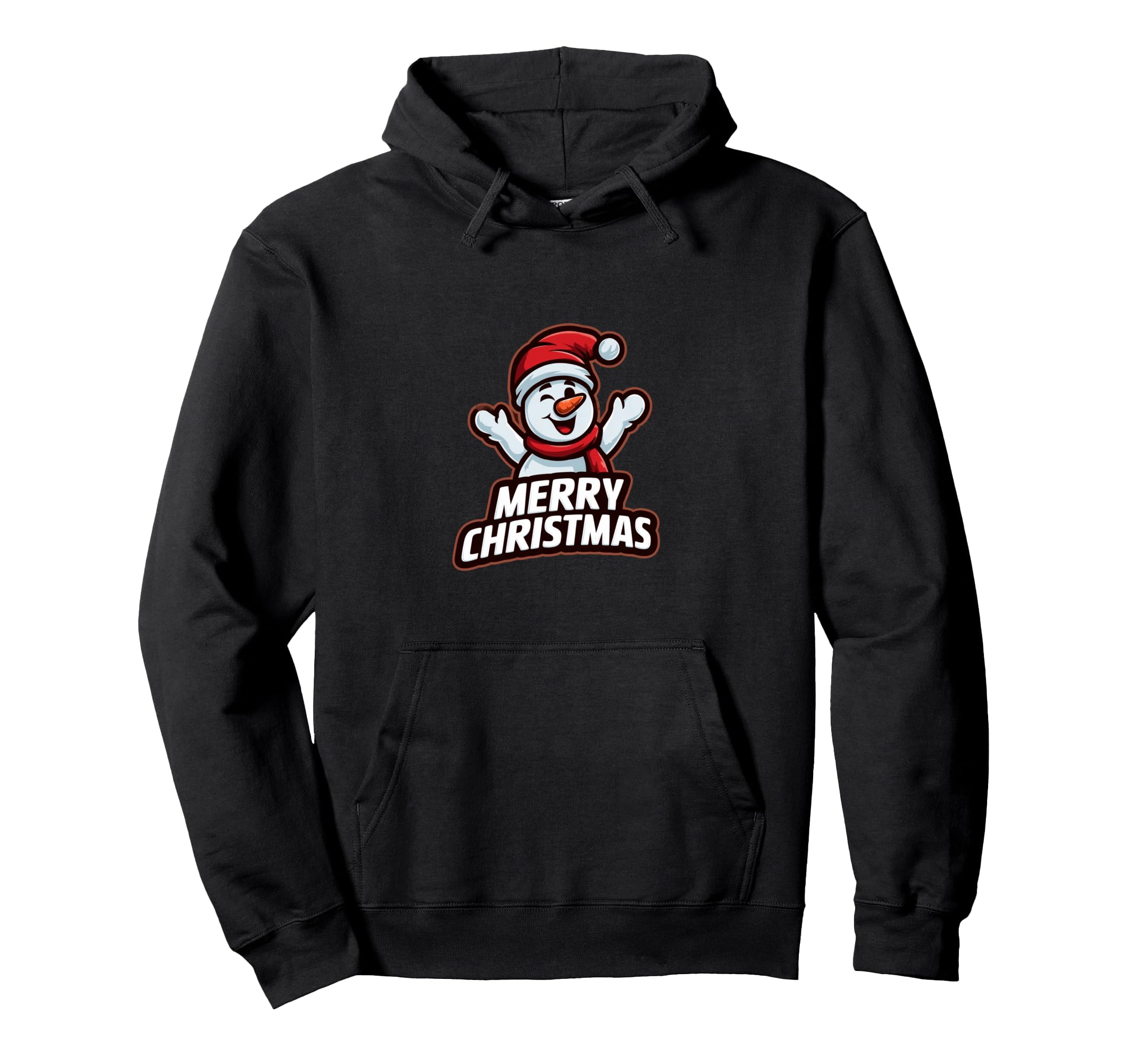 

Funny and cute snowman Christmas party hoodie чёрный