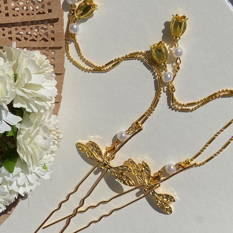 Dragonfly hairpin, hairpin, antique hairpin, hairpin, fringed pendant, super fairy jewelry, Hanfu headdress.