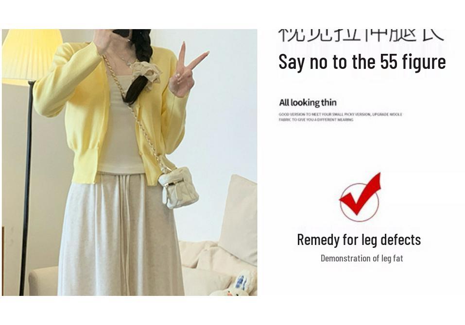 Korean Style High Waist Slimming A-line Maternity Skirt with Back Slit