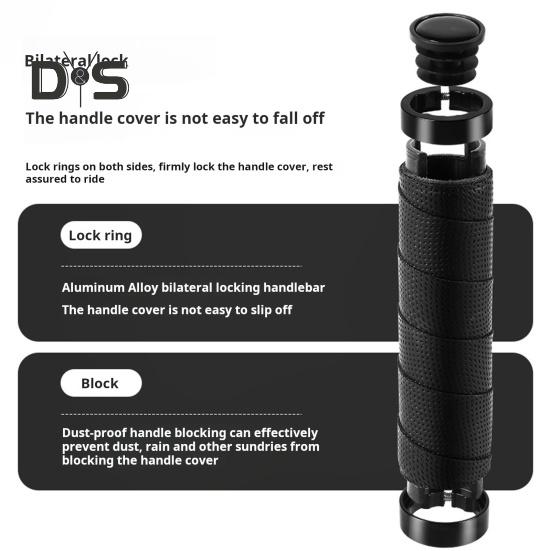 1 Pair Bicycle Handlebar Grip Cover Non-slip Faux Leather Shock Absorbing MTB Road Mountain Bike Handle Grip Sleeve Bicycle Accessories
