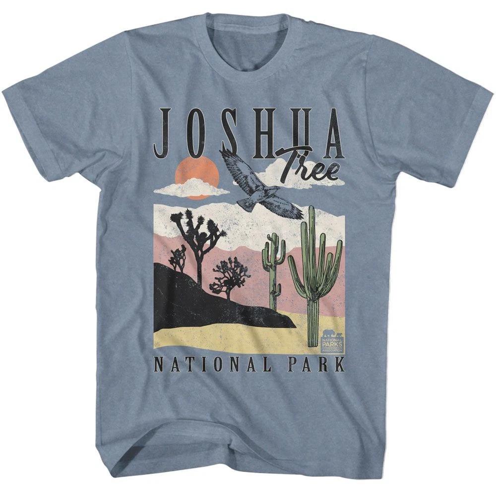 National Parks Joshua Tree Landscape Cacti Indigo Heather Brands  Children s T-shirt 130