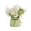 Artificial Flowers Wedding Bouquet Ceramic Pot Rope for Room Home Table Centerpieces Backdrop Props Window