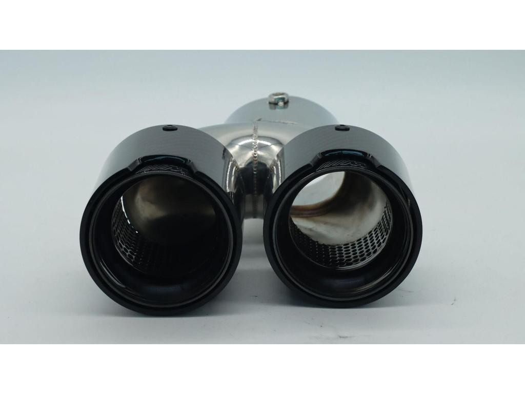 Polished Carbon Fiber Stainless Steel Exhaust Muffler Cover for BMW Models