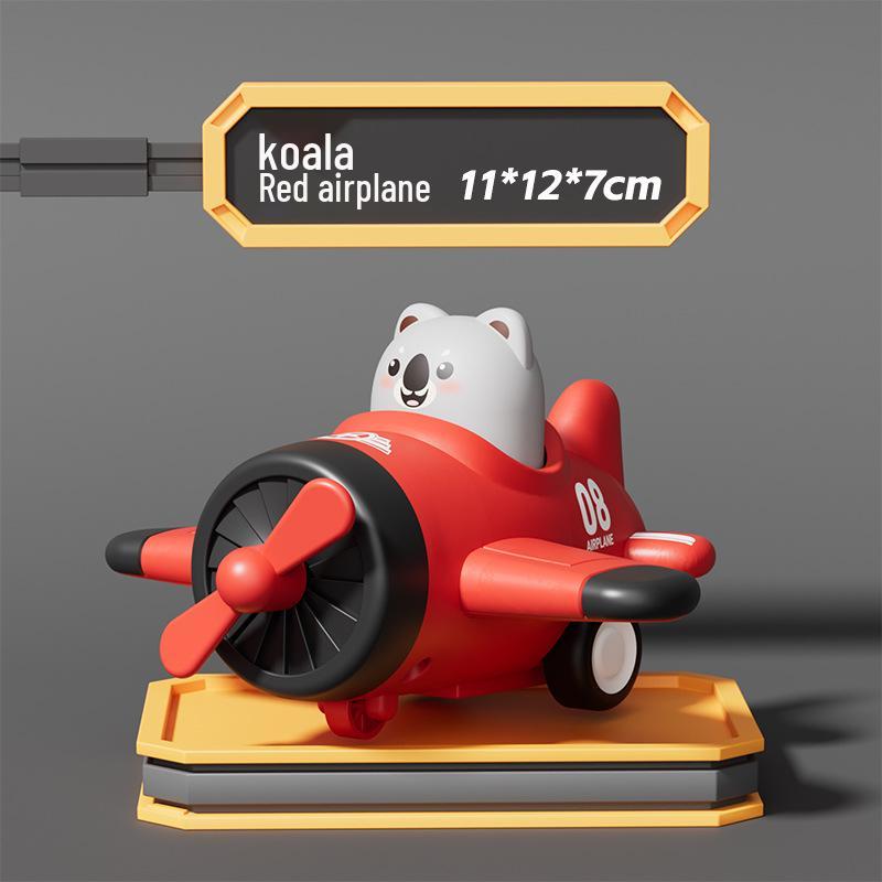 Inertia Pull-Back Toy Car for Toddlers - Drop-Resistant Airplane for Kids Aged 1-3 Years