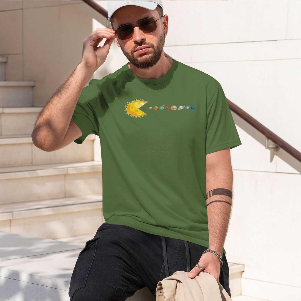 2026 New Model Solar System Planets Print Tees For Unisex Casual Quick Drying Breathable Tshirt Short Sleeve Tshirt For Running T