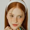 VVV Jacquard Ribbon Volume Hairband _ White