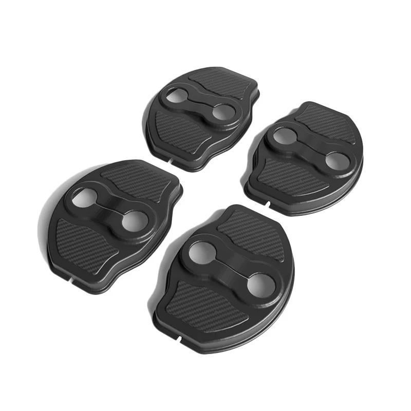 For 2026 Tesla Model Y Juniper Launch 2025 Model 3 Highland Door Lock Cover Protector Carbon Edition Latches Stopper Entry Guard