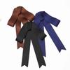 Butterfly Bow Tie Pin For Women With Satin Ribbon Elegant School Style Accessory