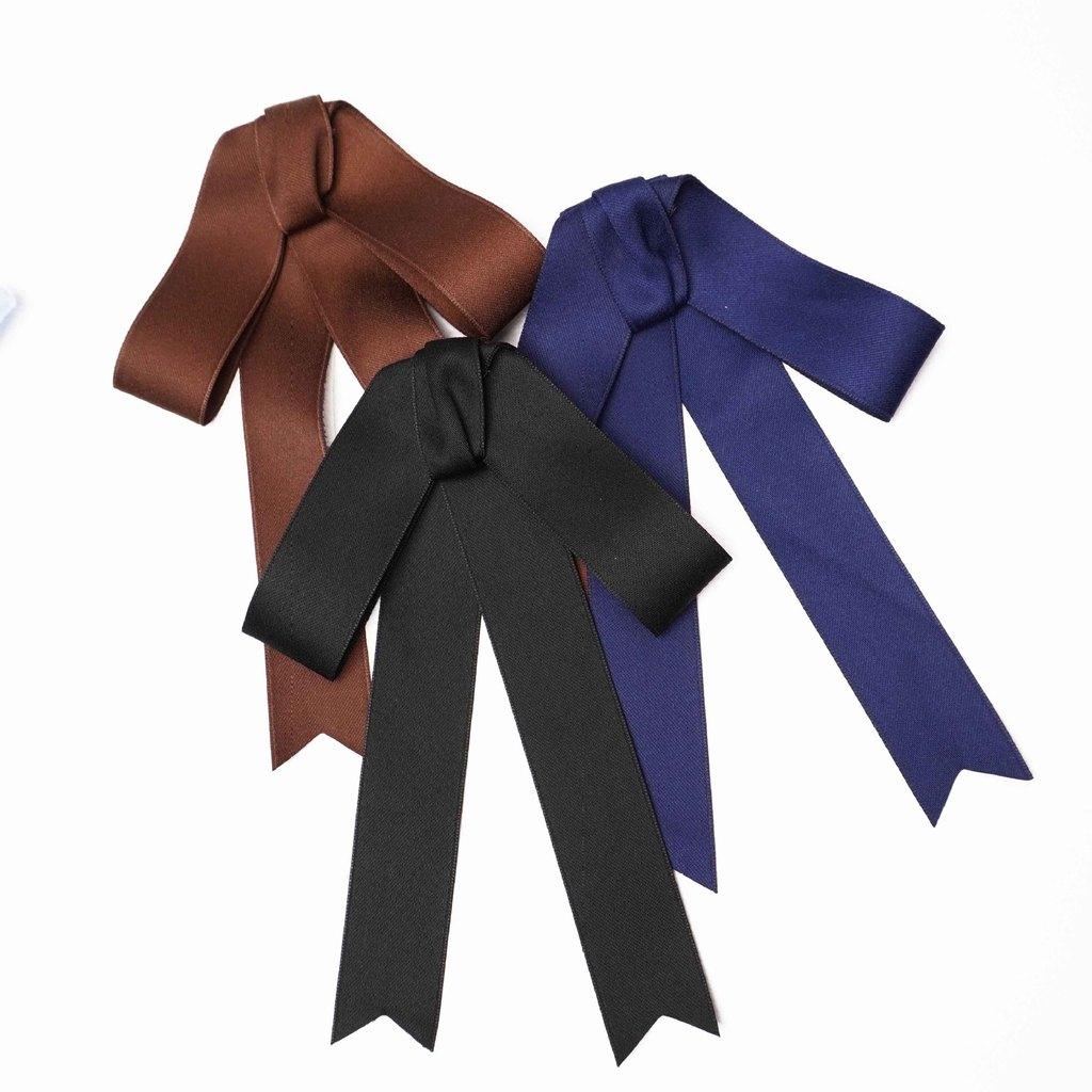 Butterfly Bow Tie Pin For Women With Satin Ribbon Elegant School Style Accessory