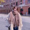Wool Scarf Women's Autumn and Winter Warm Thickened Cashmere Scarf Versatile Tassel Shawl Korean Style Solid Color Scarf