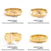 Ingemark 4 Style Vintage Irregular Ellipse Smooth Curved Bracelets Women Trendy Punk Arc Striped Openning Spring Bangle Jewelry