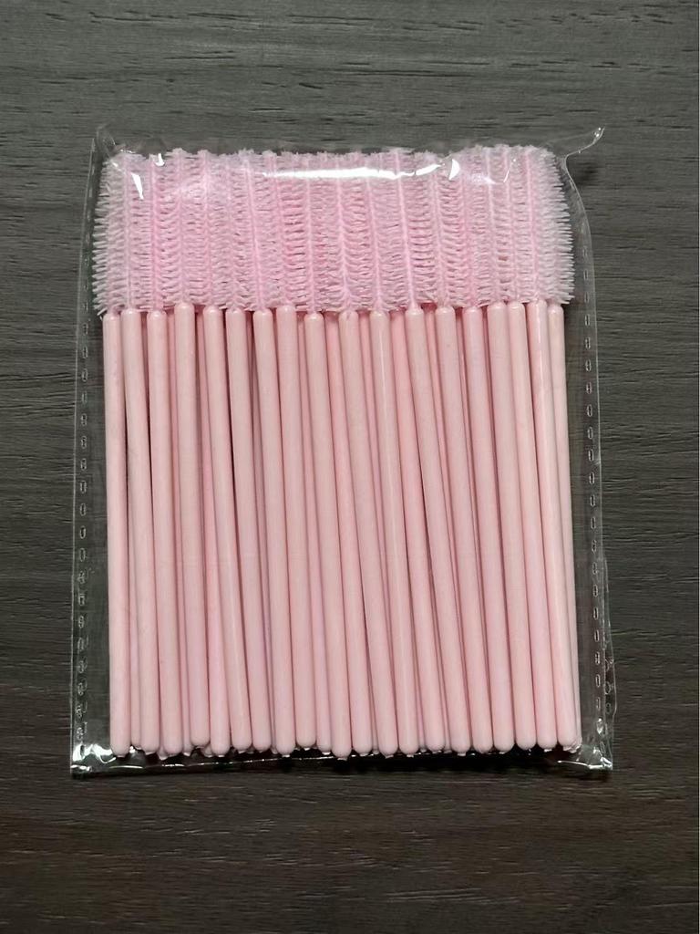 Silicone Eyelash and Eyebrow Brush Tool with Soft Bristles and Curler