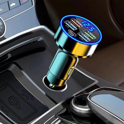 USB C Autoladegerät Schnellladung Auto-Schnelllader Schnelles Autoladegerät mit Kopf Mehrport-Legierung Multifunktionales USB-Autoladegerät für