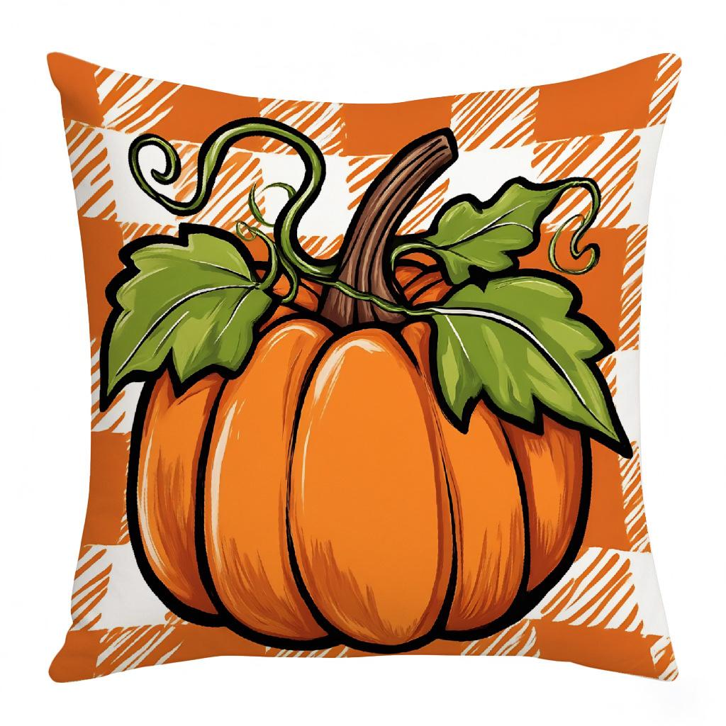 

Thanksgiving Pumpkin Maple Leaf Element Letter Print Pillow Atmosphere Decoration Living Room Home Pillow Cushion Cover 45 * 45 (excluding core)