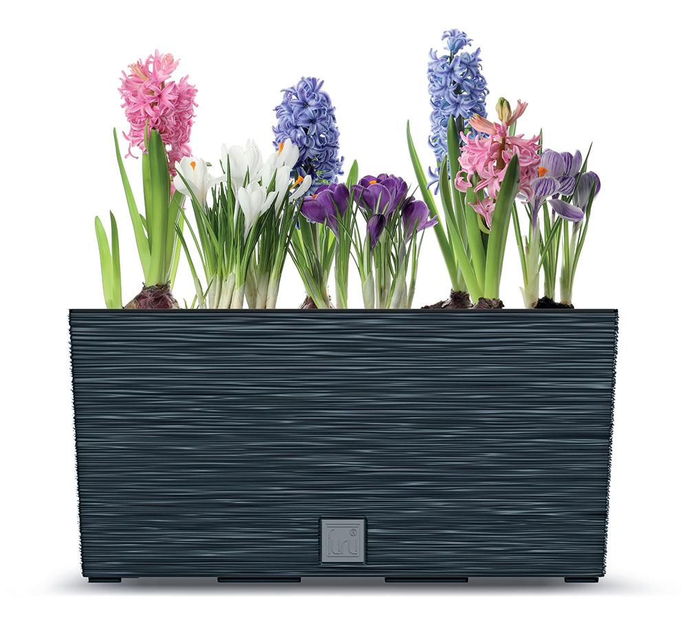 Furu Dfc400 Oblong Flowerpot With Insert | Anthracite