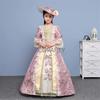 Meninas crianças crianças Medieval Palácio Princesa Festa Fantasia Cosplay Renascença Babado Festa à Fantasia Vintage Vestido Chapéu Conjunto