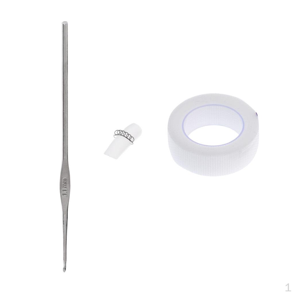1 Set Pedicure Recover Foot Care Tool Correction Sticker + Wire Crochet Hook Ingrown Toenails