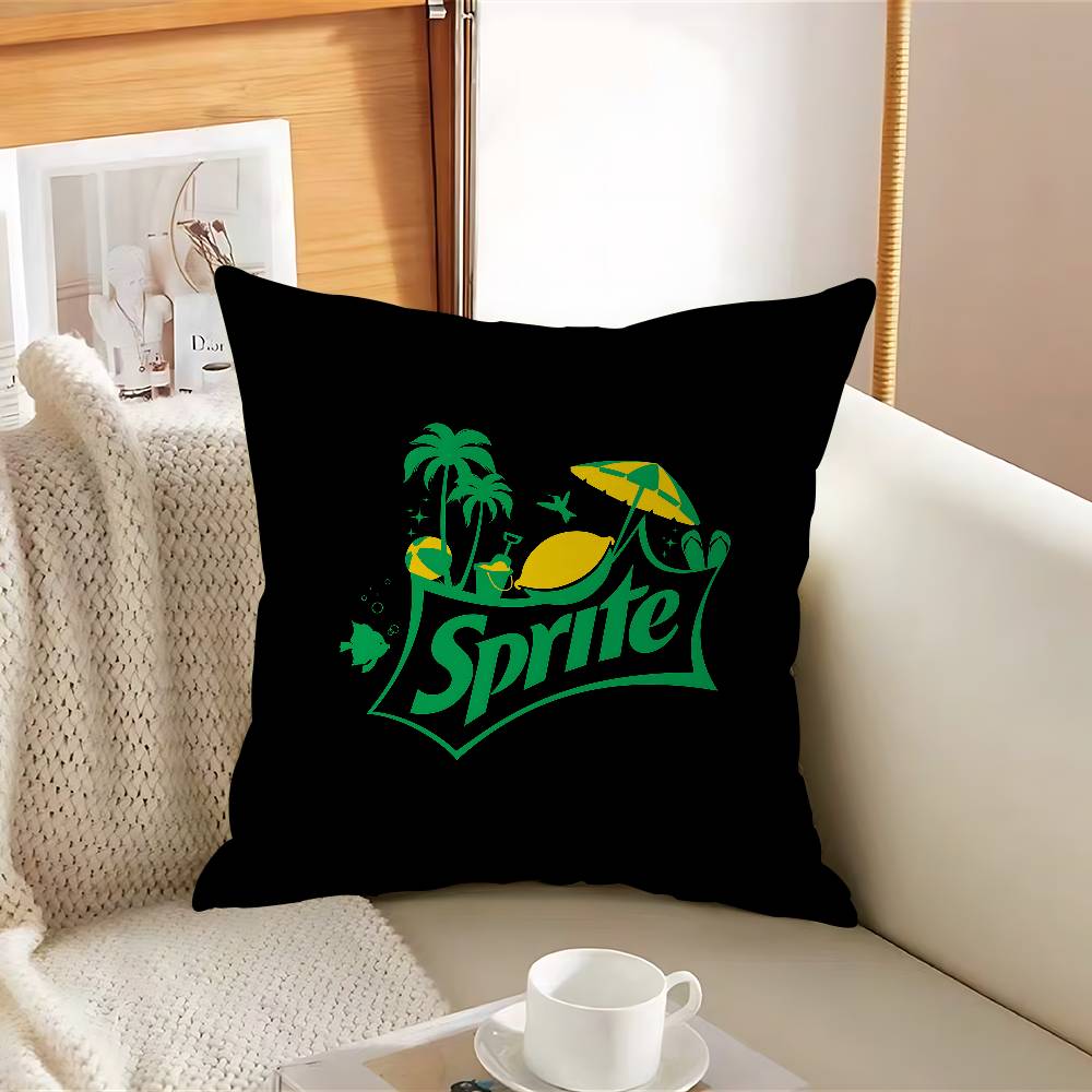 S-spri-te Logo Kissenbezug Auto Dekokissenbezug Für Sofa Auto Weihnachtsgeschenk 40x40cm 45x45cm