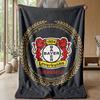 Bayer Leverkusen Football Print Flannel Blanket, Soft Warm Lightweight Throw Blanket for Sofa Bed Camping
